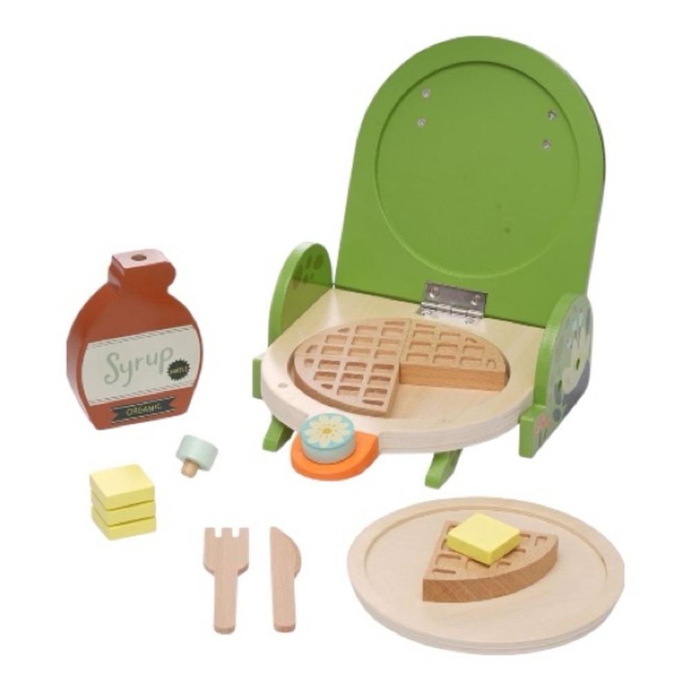 Manhattan Toy Ribbit Waffle Maker Wooden Cooking Set